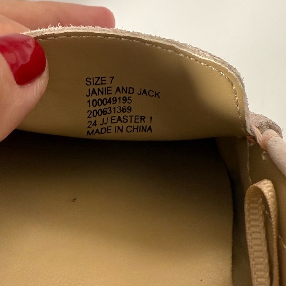 Janie and Jack pink suede driving moccasins 24 JJ Easter 1 size 7 - Picture 6 of 6